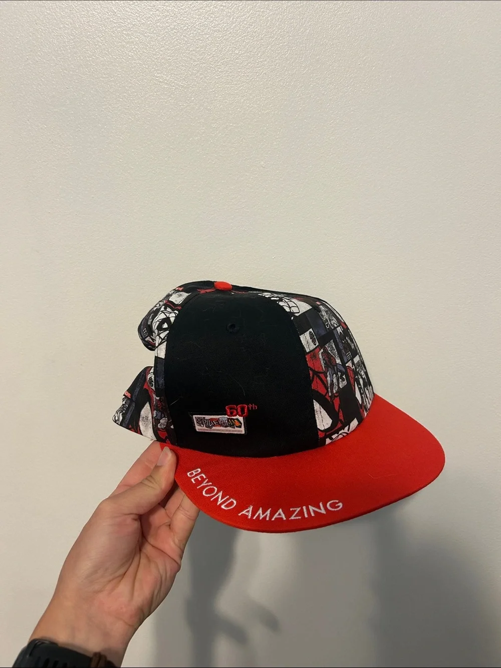 Disney Red & Black Kids Baseball Hat with 'Beyond Amazing' Brim